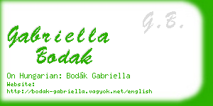 gabriella bodak business card